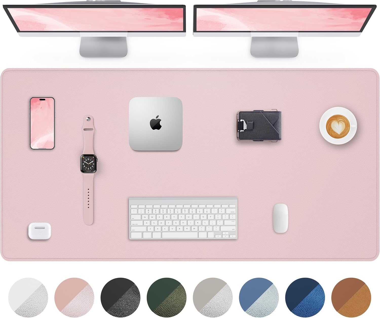 Leather Desk Pad Protector 48 x 24" desk mat 🖥️