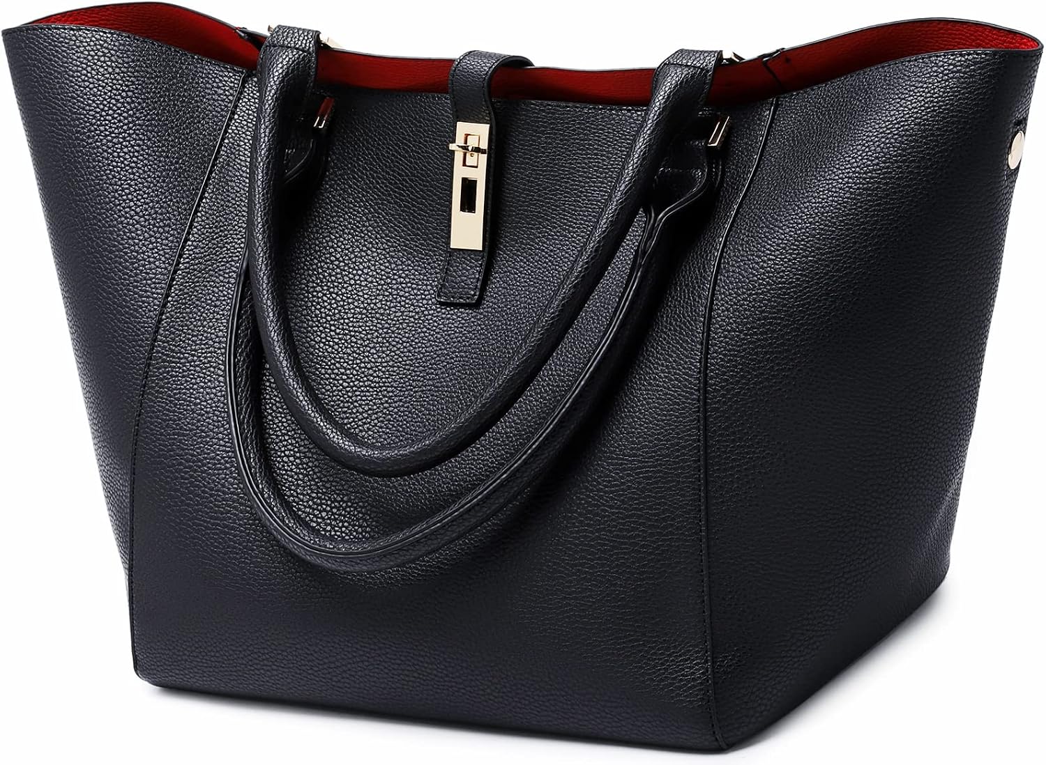 Detalle de sqlp Shopper Tasche Damen Groß – Ledertasche Big Tote Bag mit Henkelgriff und Schultergurt