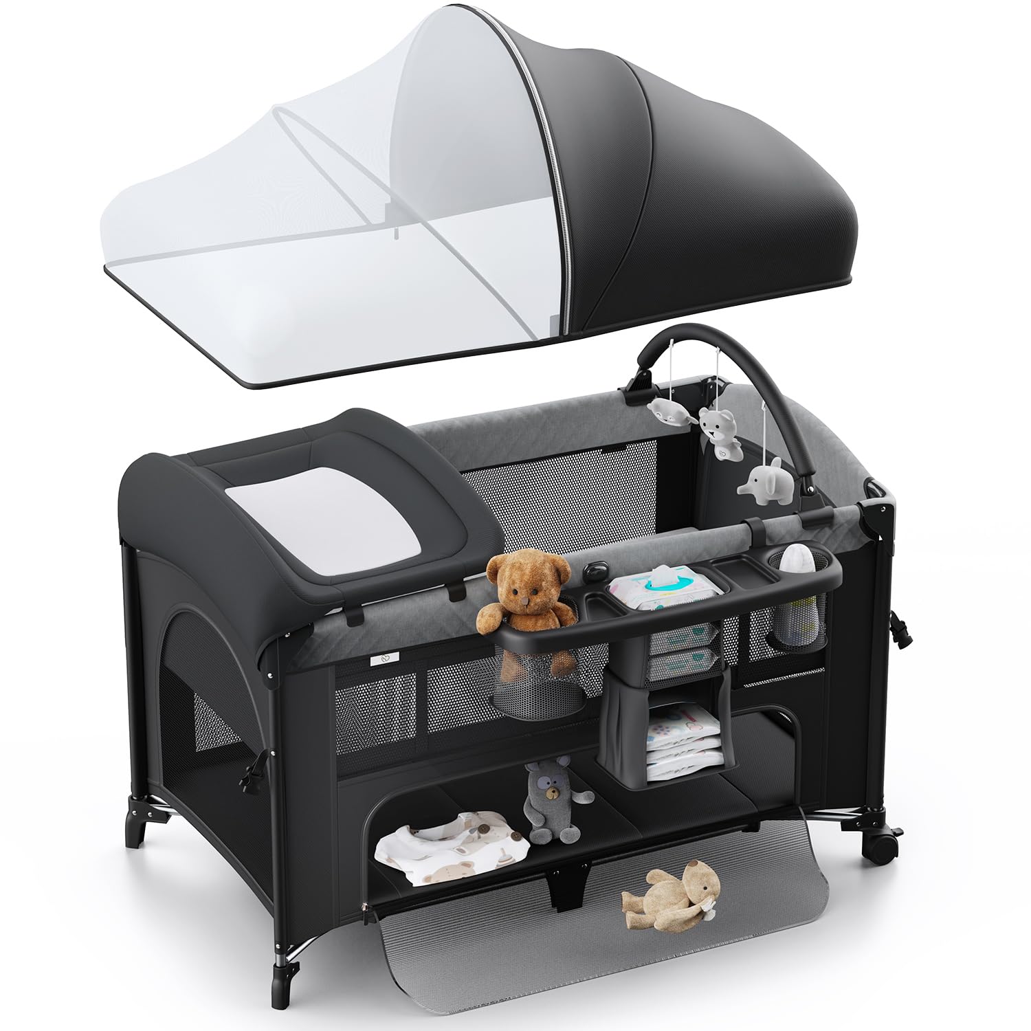 Thumbnail 6 de Obee Odee 4 in 1 Baby Bassinet, Pack and Play & Bedside Crib Sleeper