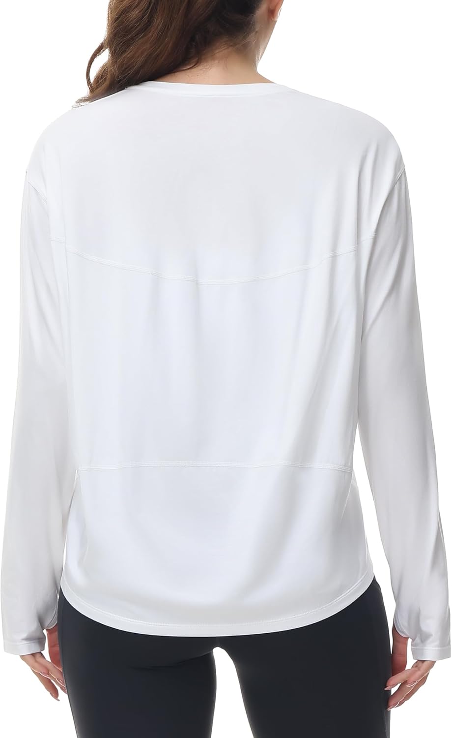 Thumbnail 5 de THE GYM PEOPLE Women's Long Sleeve Workout Shirt: Back Hem Loose Fit Tee for Yoga, Running and Casual Wear