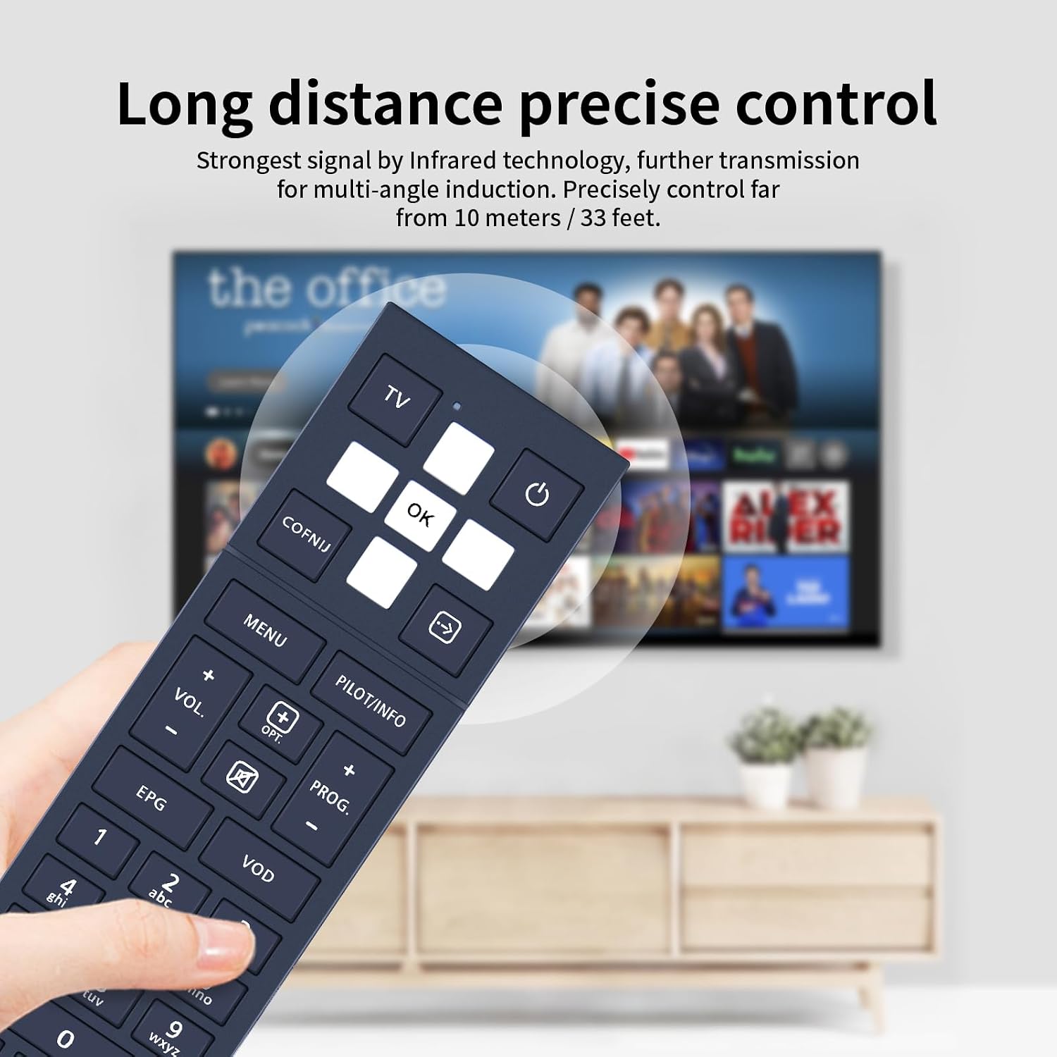 Detalle 2 de TCNOUMT Replacement Remote for Pilot NC+, Canal+ Premium Box 4K, WiFi Box & Sagemcom + DSIW74