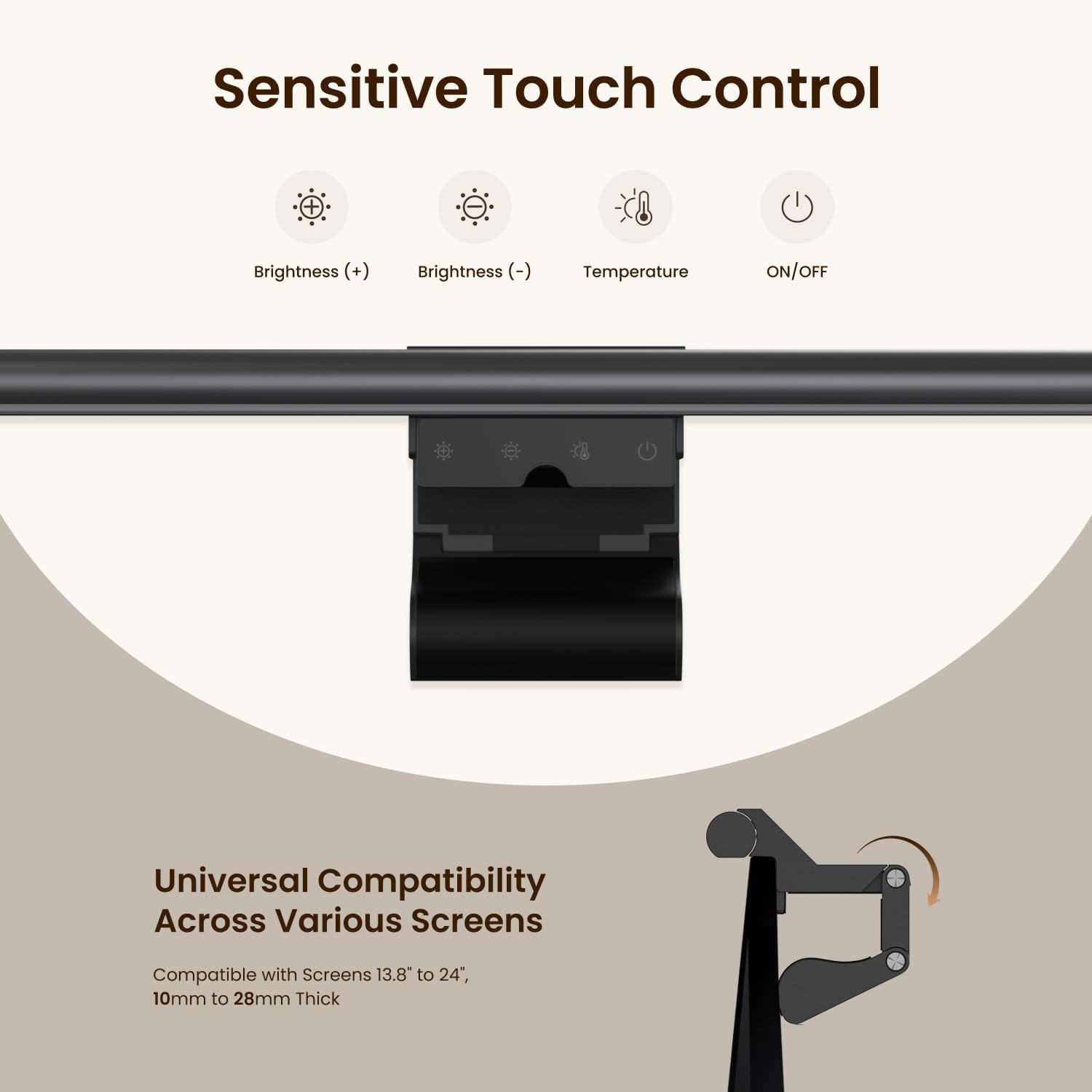 Detalle de Yeelight Monitor Light Bar 40cm — Touch Control, Dimmable USB LED Screen Lamp