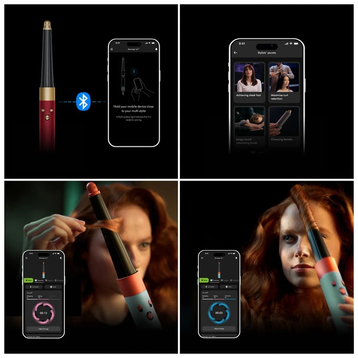 Thumbnail 10 de Dyson Airwrap i.d. Straight + Wavy Samtrot/Gold – App-gesteuert, vielseitig stylen
