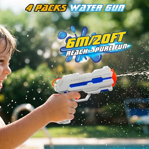 Thumbnail 3 de MOZOOSON 4 pistolas de agua de 175 ml: juego en equipo seguro y divertido para niños