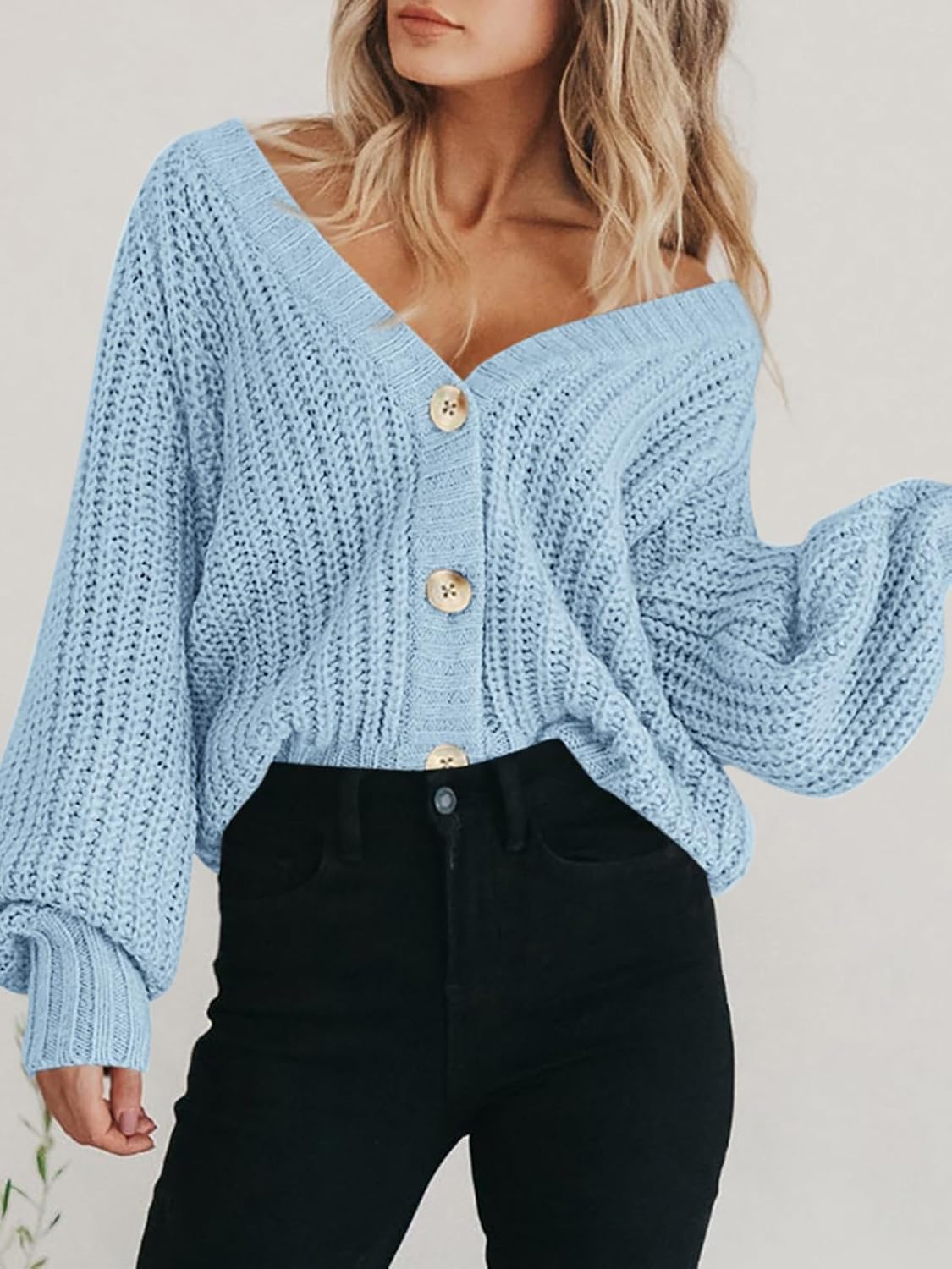 Thumbnail 5 de PRETTYGARDEN Chunky Knit Short Cardigan S