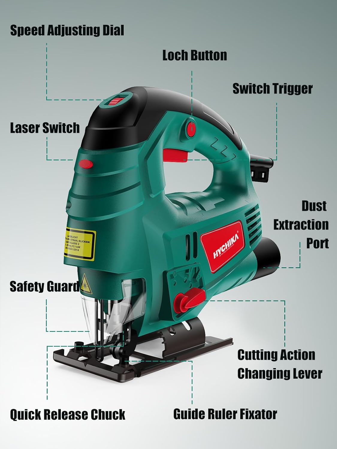 Thumbnail 1 de HYCHIKA Jigsaw 800W 110mm Depth