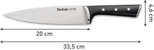 Detalle de Tefal Ice Force, Cuchillo Chef 20 cm: acero inoxidable y forjado en una sola pieza