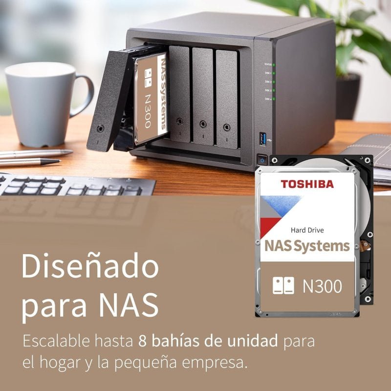 Thumbnail 3 de Toshiba N300 6TB SATA 3 (3,5') – Disco duro para NAS 24/7, 7200 rpm