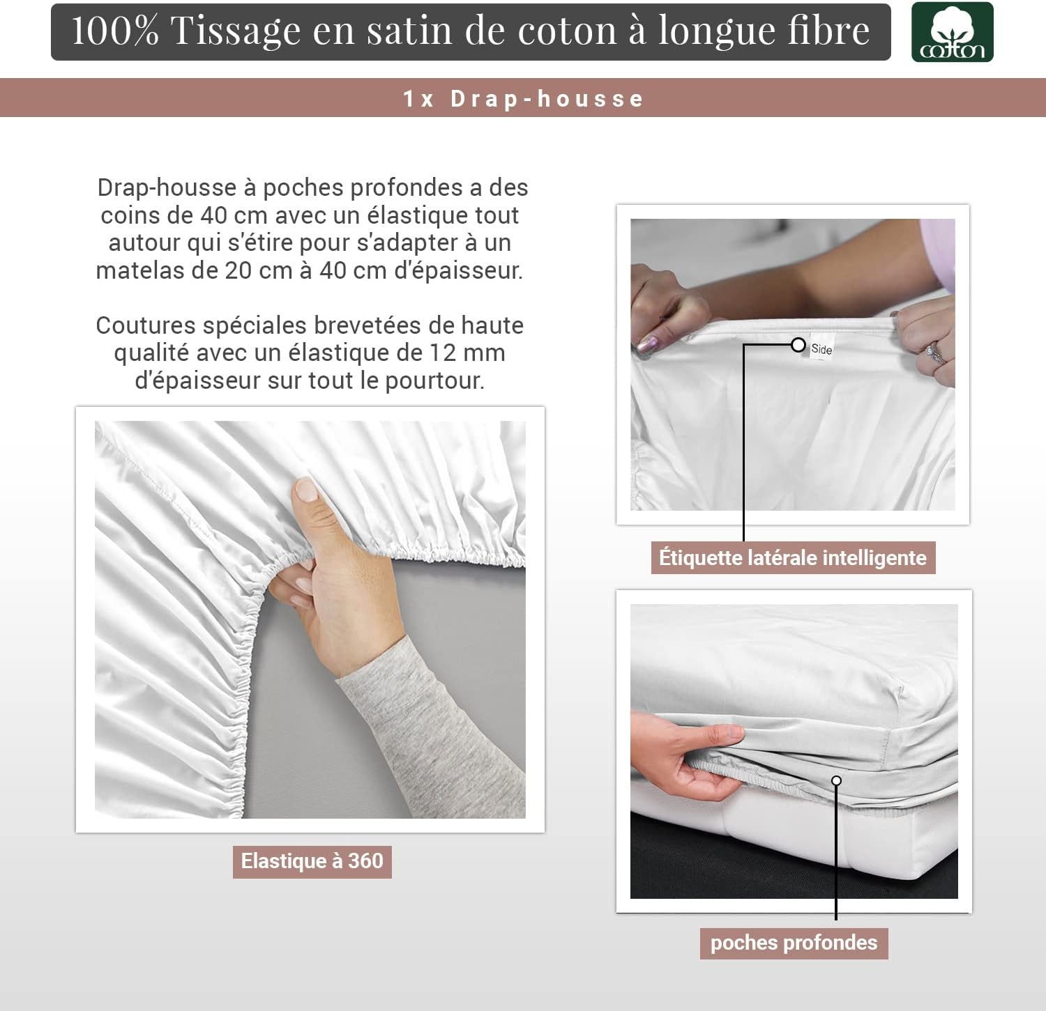 Detalle de Pizuna Drap Housse 180x200 cm