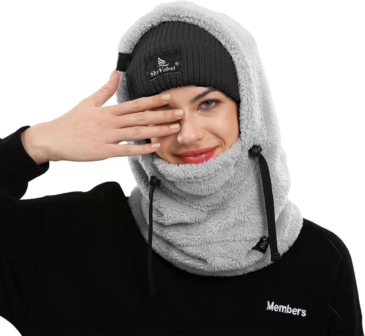 Detalle 2 de Shy Velvet Balaclava Wind-Resistant Fleece Mask