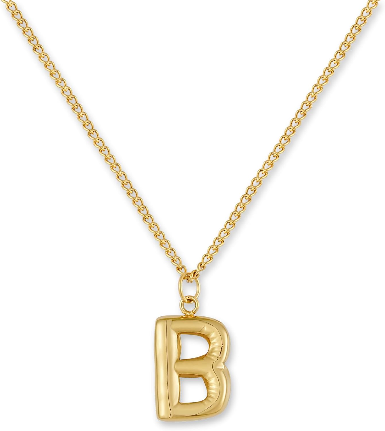 Thumbnail 6 de GD GOOD.designs Collana Lettera Oro Bubble: Ciondolo con Iniziale in Acciaio Inossidabile Placcato Oro 18K • Regolabile 40–45 cm
