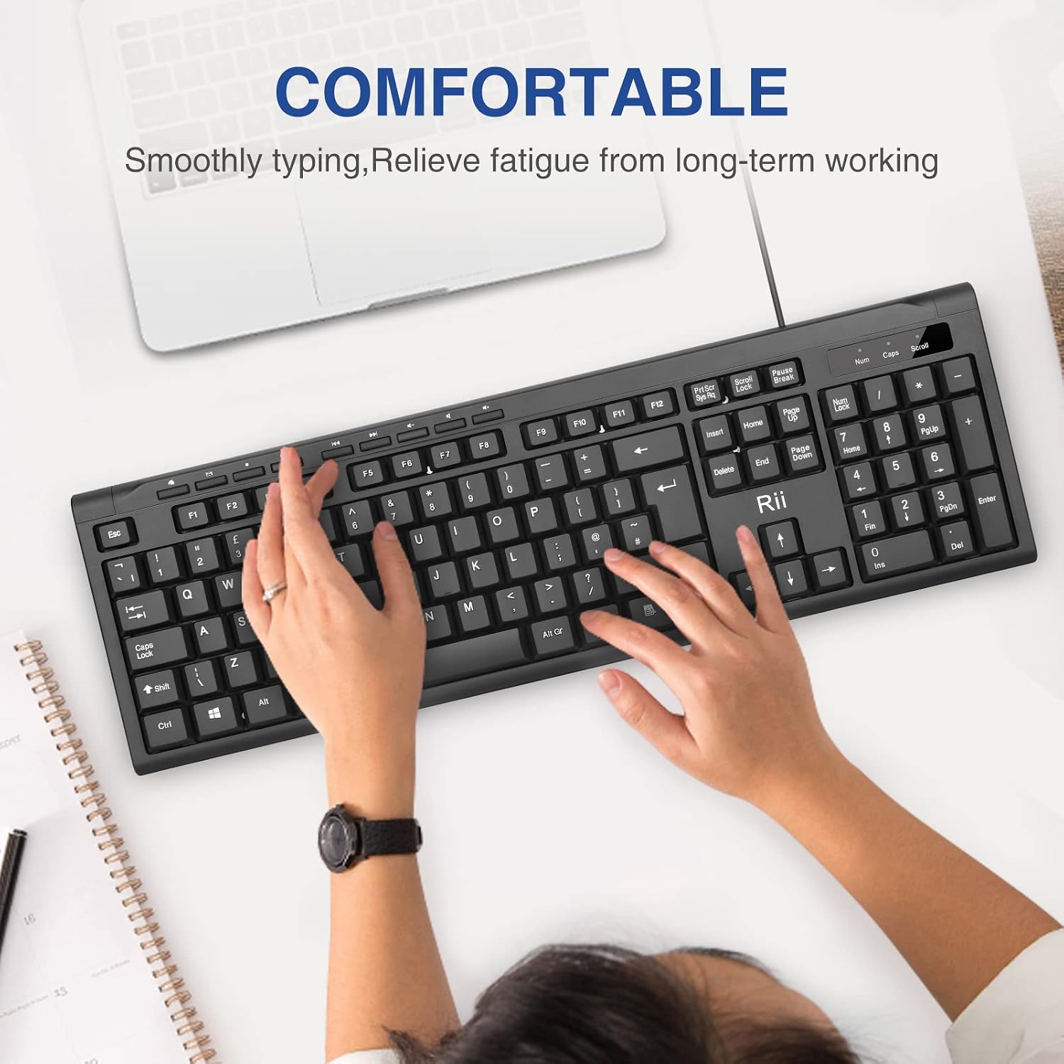 Thumbnail 1 de Rii RK907 wired keyboard 104 keys
