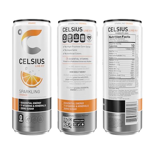 Thumbnail 2 de CELSIUS Sparkling Orange, Sugar Free Energy Drink (12 Fl Oz) – 12 Pack