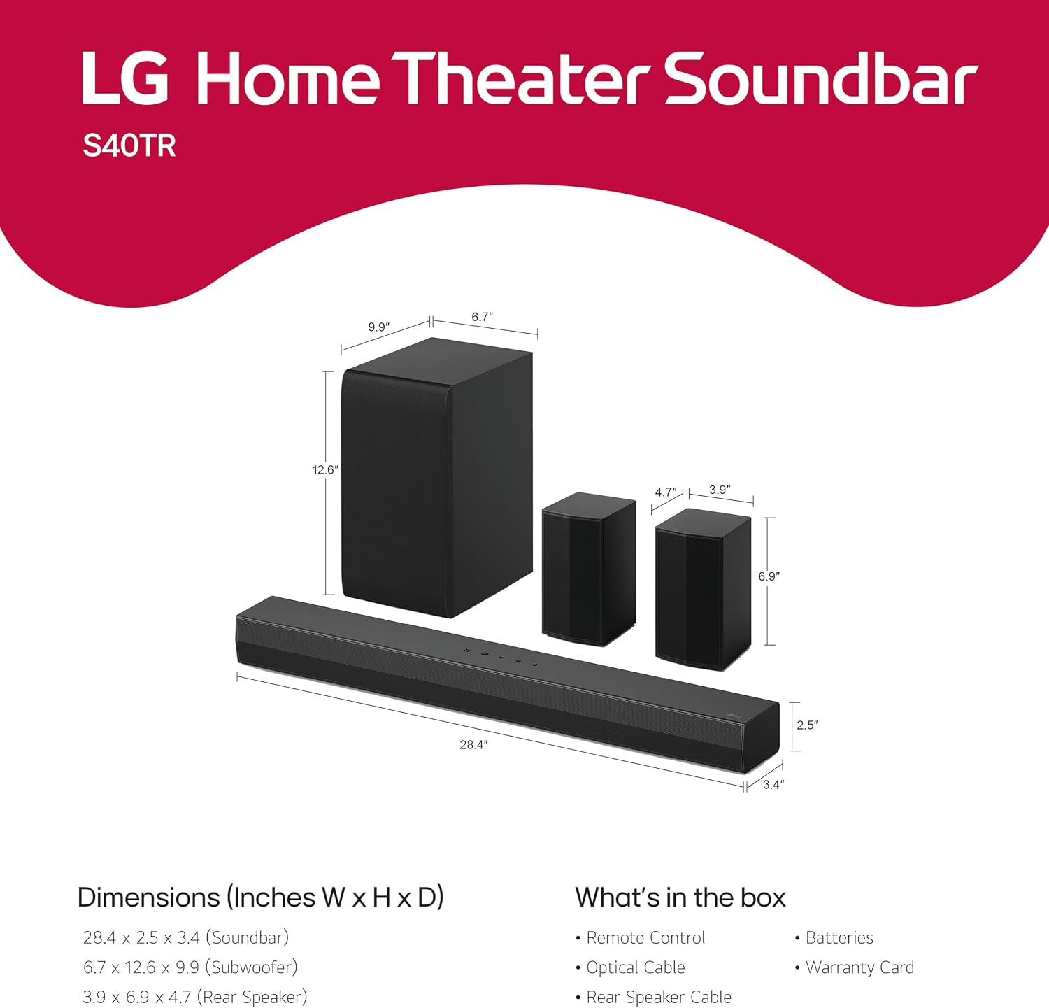 Detalle 2 de LG Soundbar S40TR