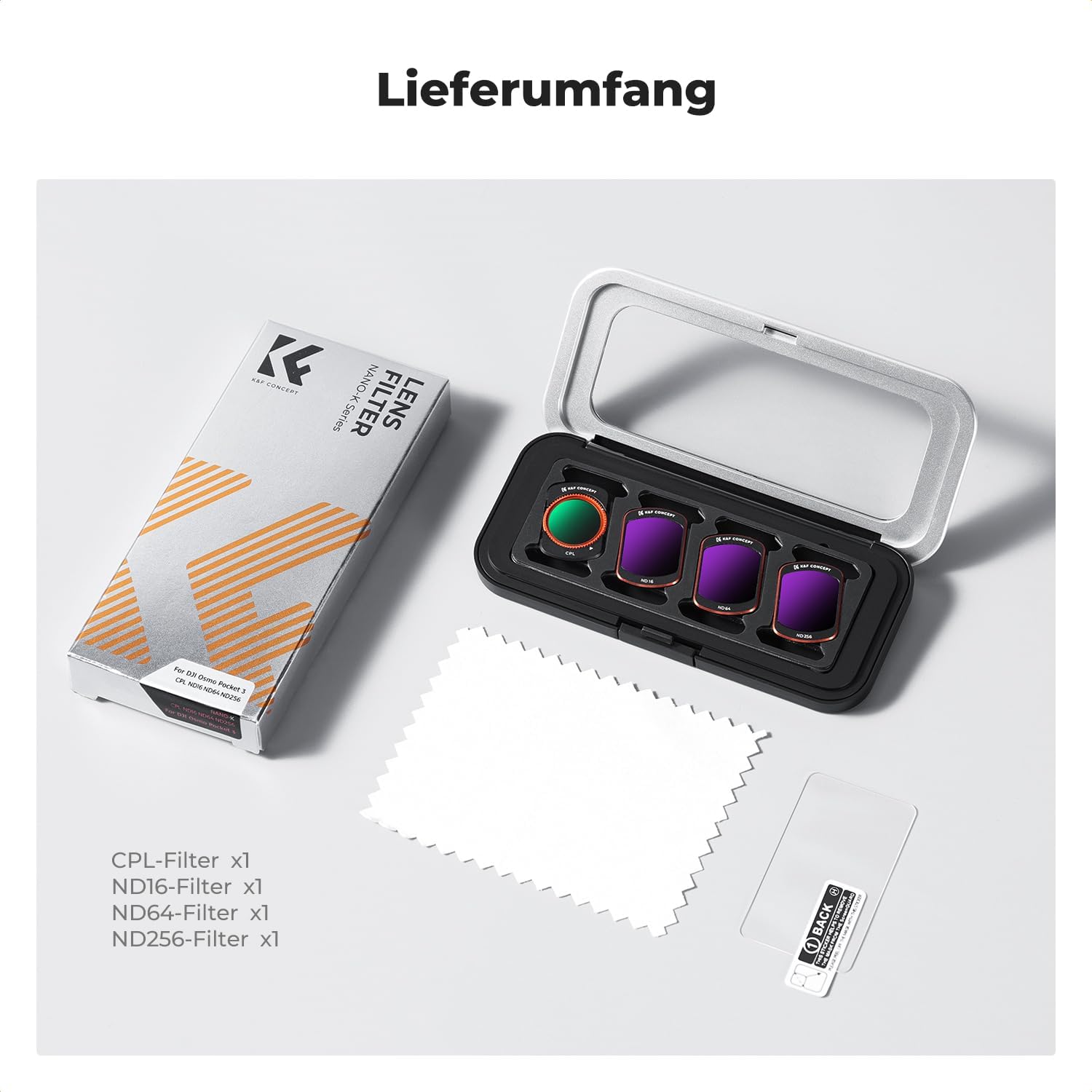 Thumbnail 6 de K&F CONCEPT Magnetisches ND Filter Set 4er Pack 🎥