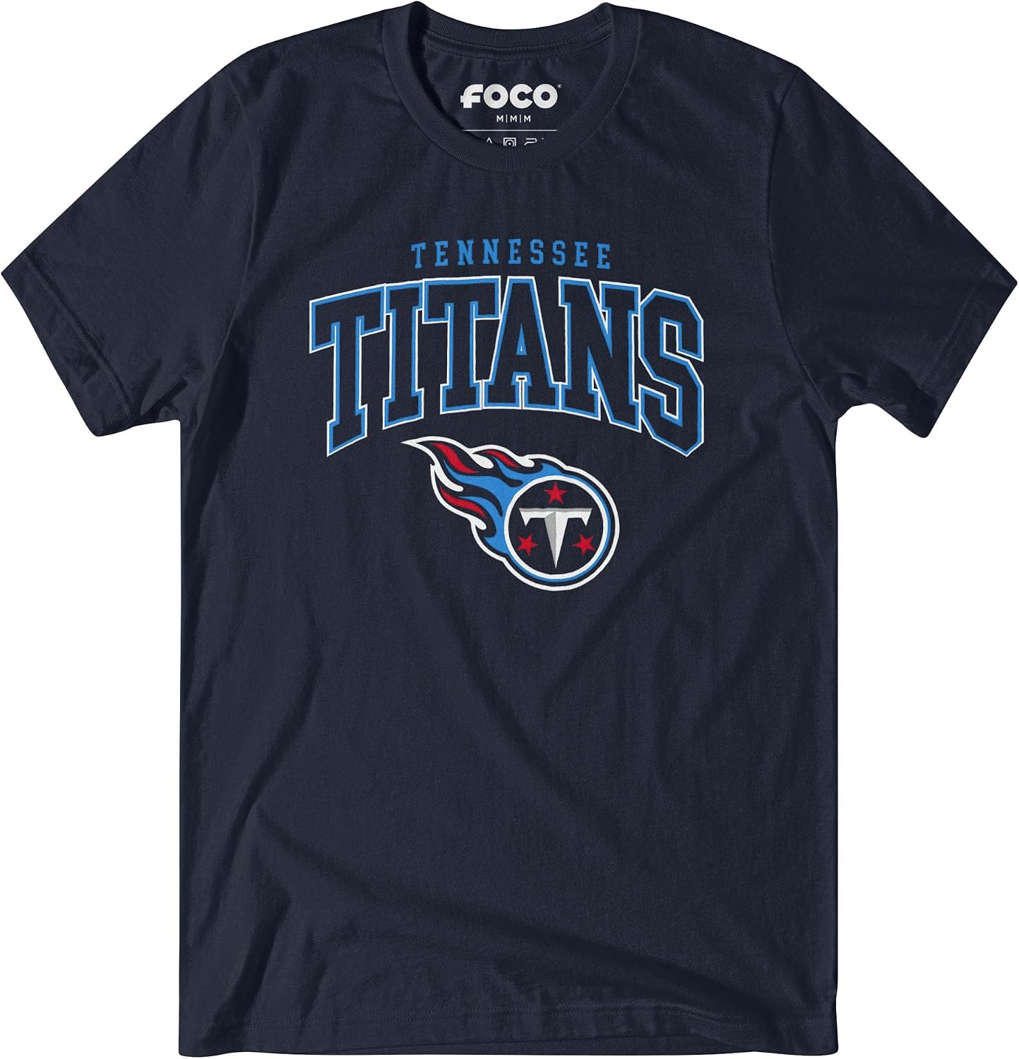 Detalle de FOCO NFL Unisex Team Logo Classic Arched Logo Short-Sleeve T-Shirt