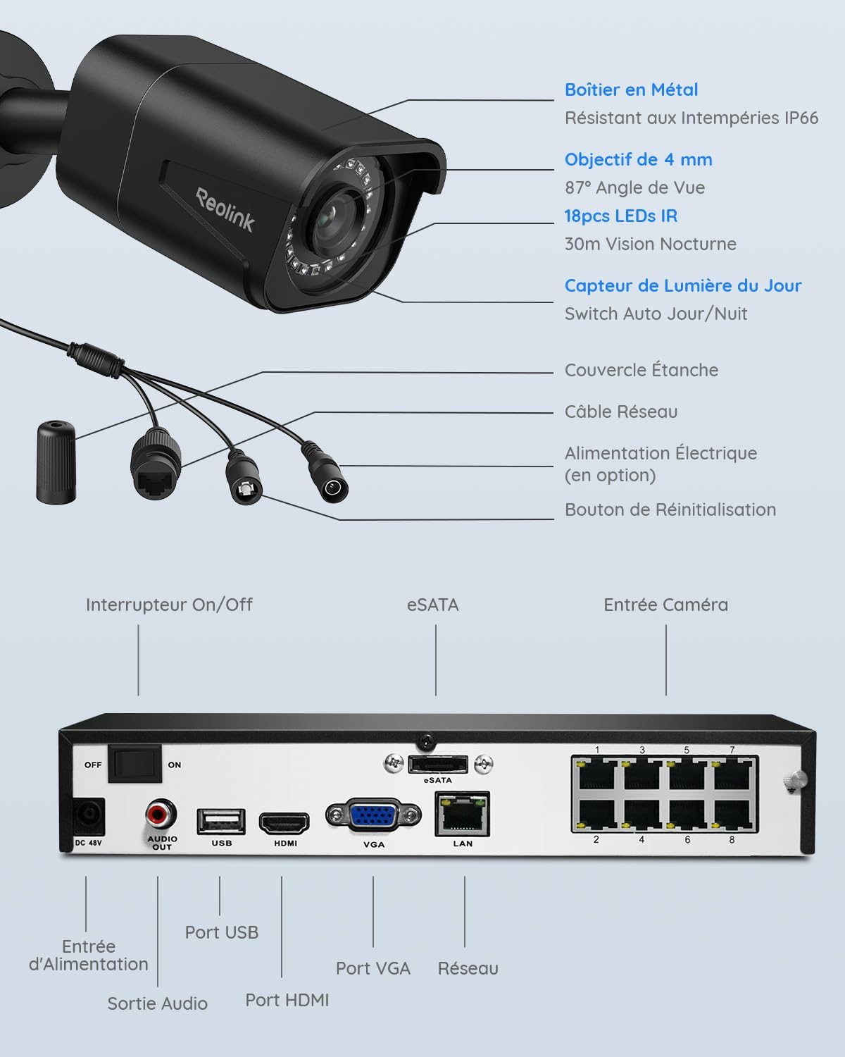 Thumbnail 6 de Reolink RLK8-800B4 4K PoE Kit Caméra