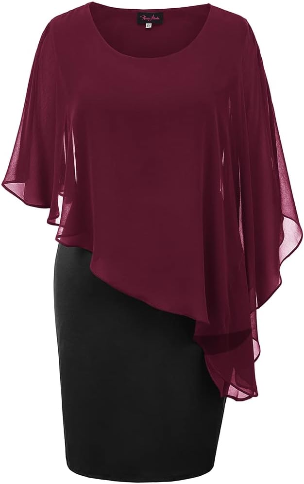 Thumbnail 6 de Chiffon Cocktailkleid mit Cape US 12, Hanna Nikole