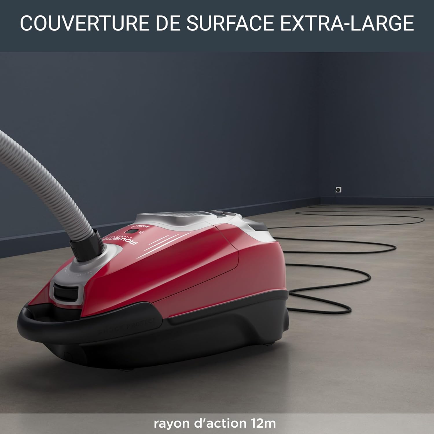 Thumbnail 4 de Rowenta Silence Force Effitech RO7474EA avec sac – aspirateur silencieux 57 dB(A), 4,5 L (rouge Tanin)