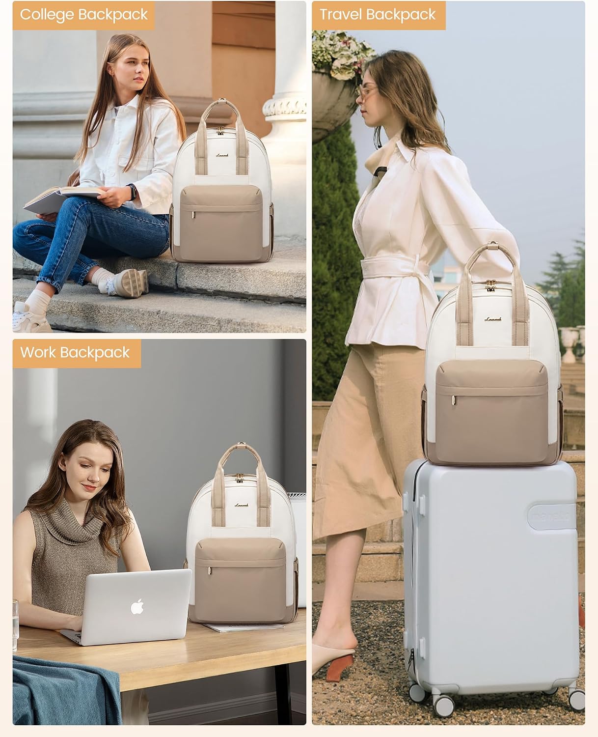 Thumbnail 5 de LOVEVOOK Rucksack Damen Groß, 17,3 Zoll Laptop – vielseitiger Alltags- und Reiserucksack