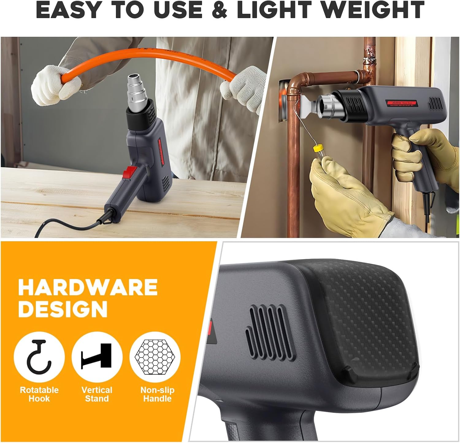 Thumbnail 3 de JOJOrec 2000W Heat Gun with dual 400–600℃ modes and overload protection