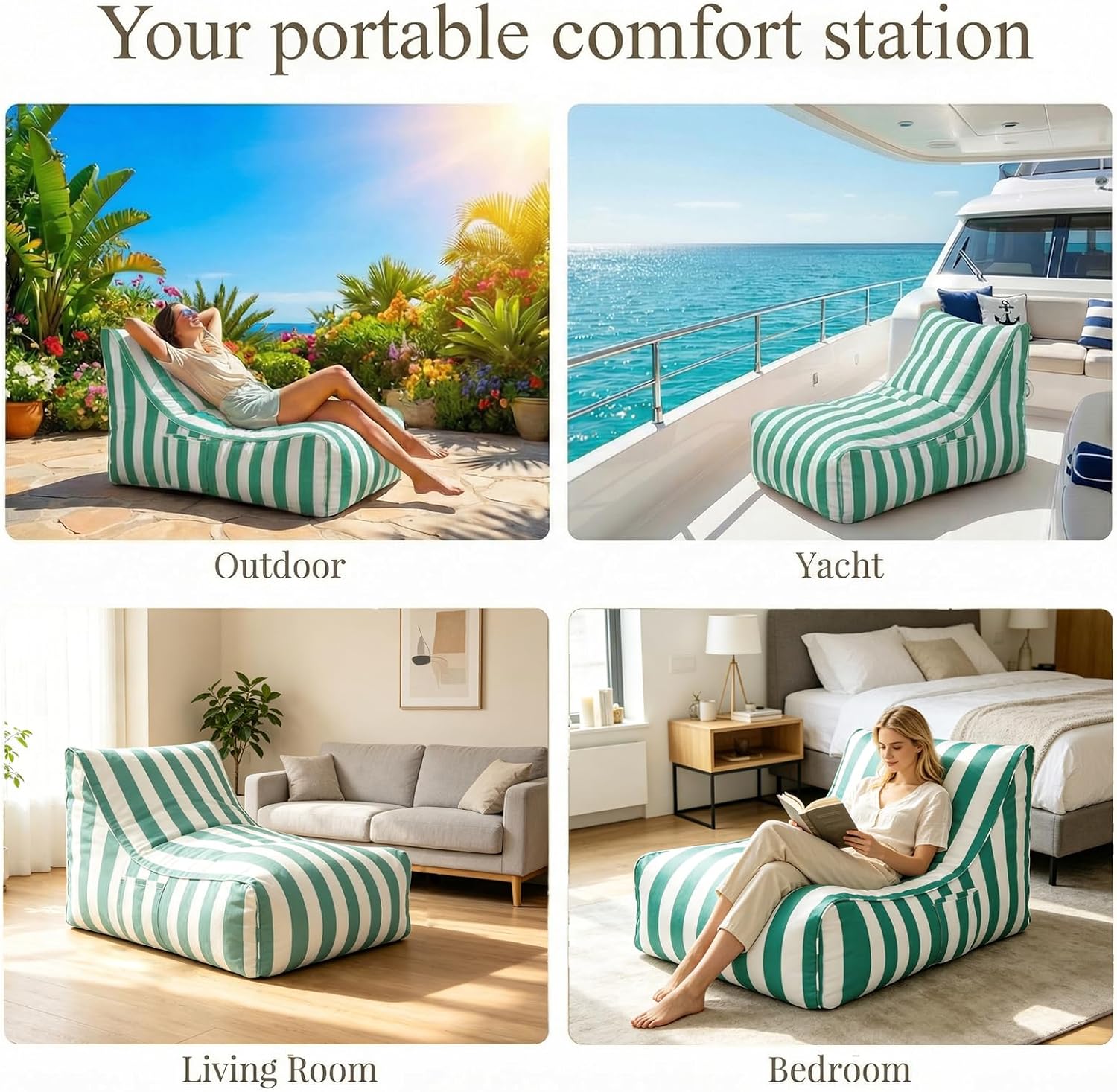 Thumbnail 6 de LANMOUNTAIN Bean Bag Chair with Memory Foam