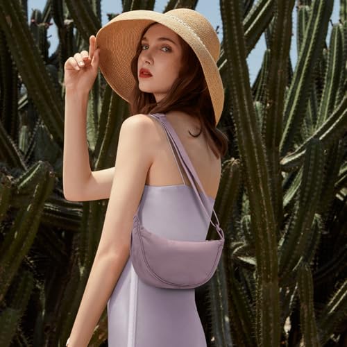 Thumbnail 2 de Aucuu Borsa a tracolla a mezzaluna per donna – stile hobo, nylon resistente, tracolla regolabile