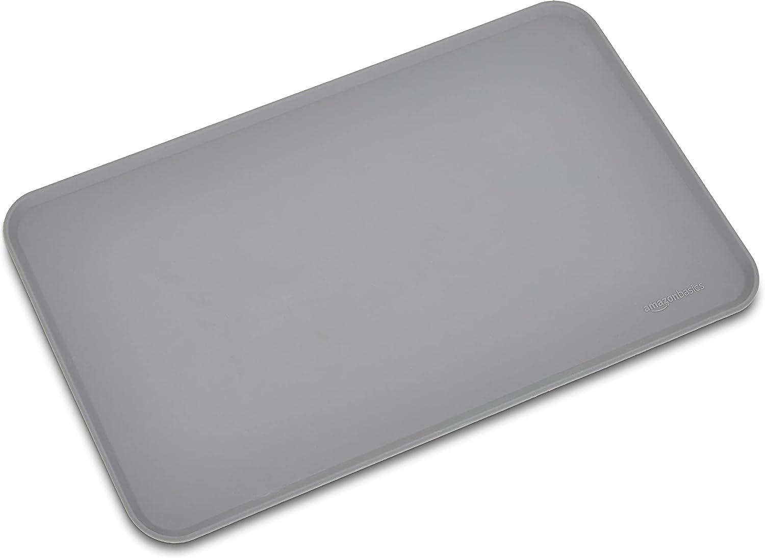 Thumbnail 2 de Amazon Basics Tapis de gamelle en silicone étanche – lot de 2, 47 x 29 cm, gris