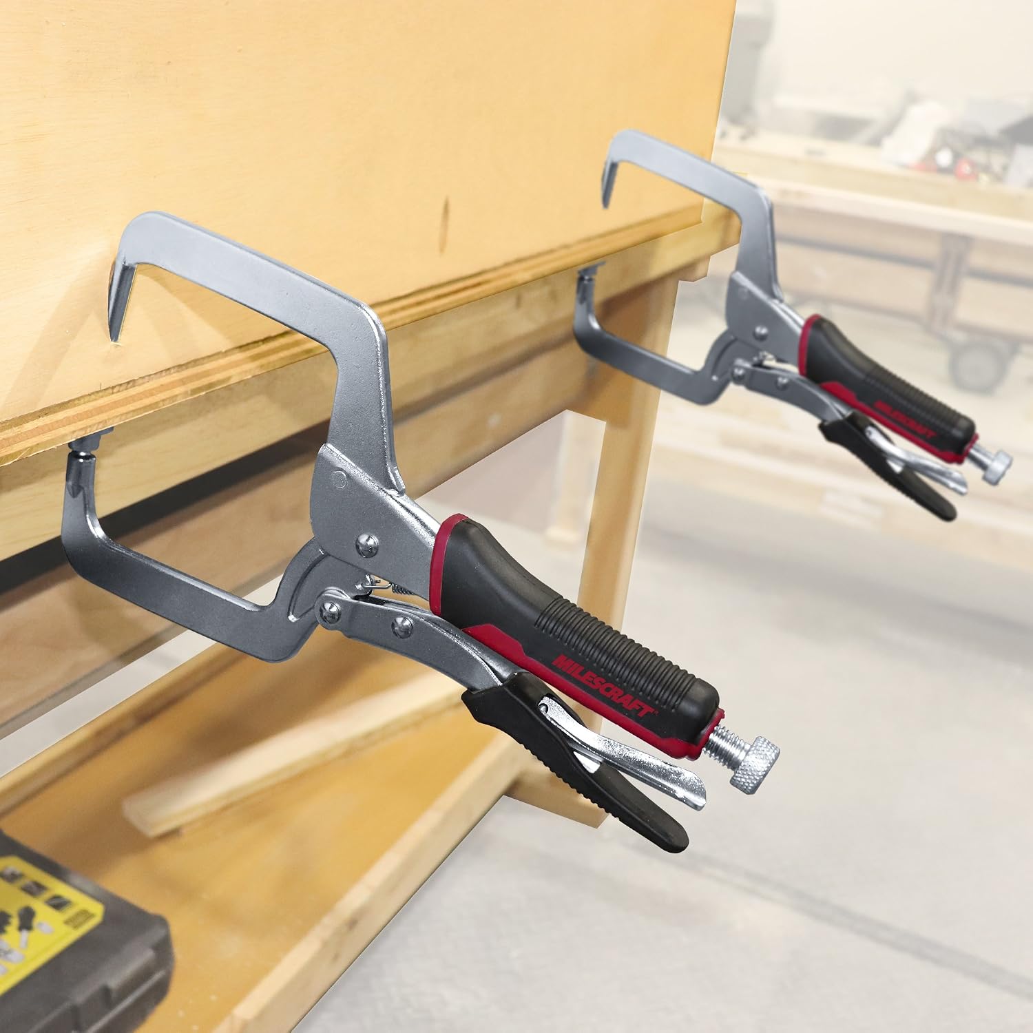 Detalle de Milescraft 4004 Pocketclamp – zacisk do połączeń kieszeniowych, szczęka 10 cm