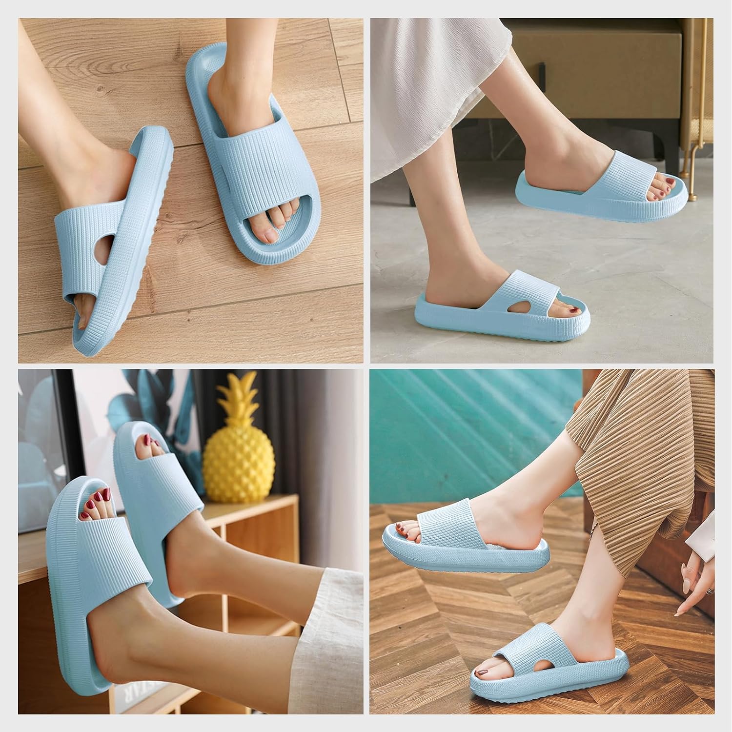 Detalle 2 de HEOAARG Chaussons Nuage antidérapants 4 cm