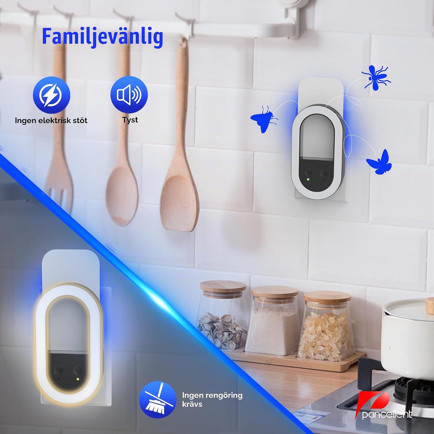 Thumbnail 6 de Pancellent P- HW04-BLK insektsfälla för inomhusbruk, blåviolett ljus, 2-pack