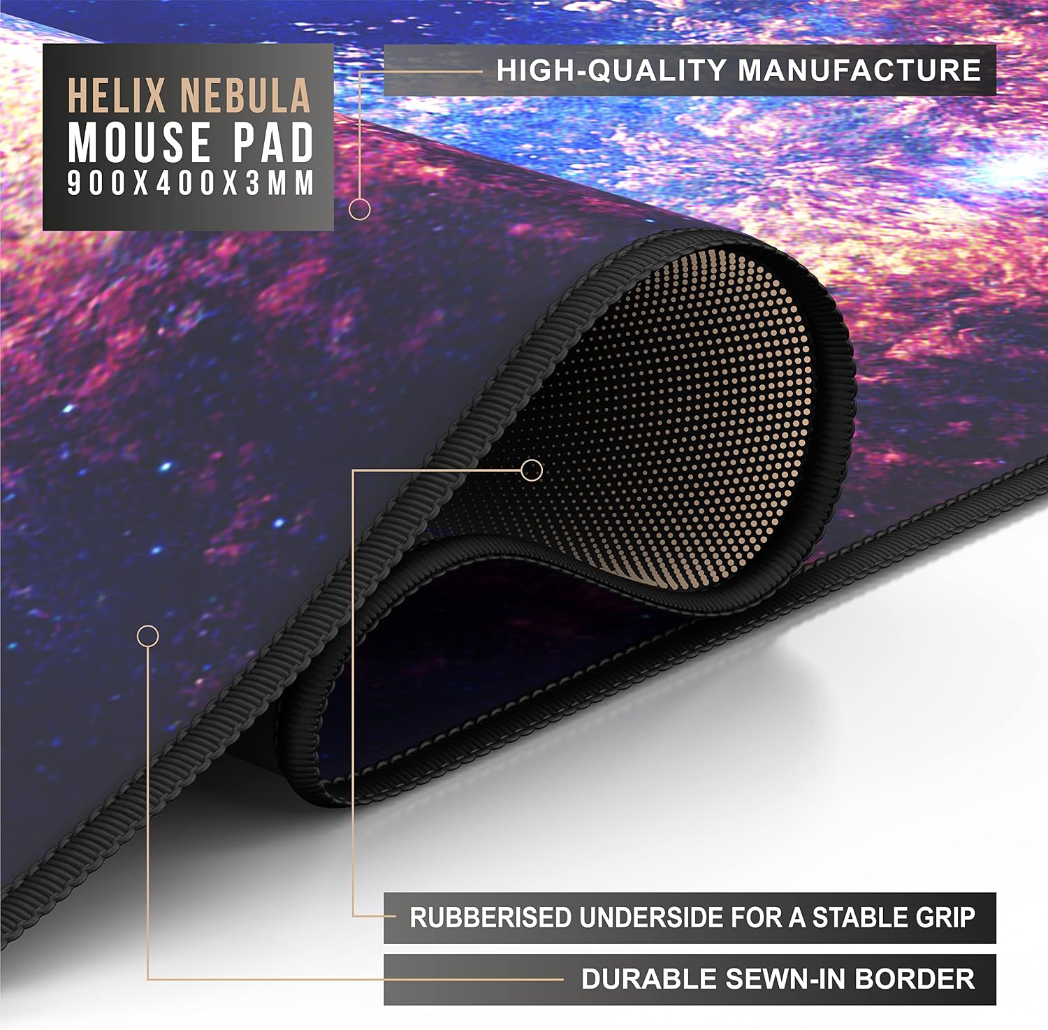 Detalle 2 de TITANWOLF SUPERNOVA XXL 900x400mm mouse pad