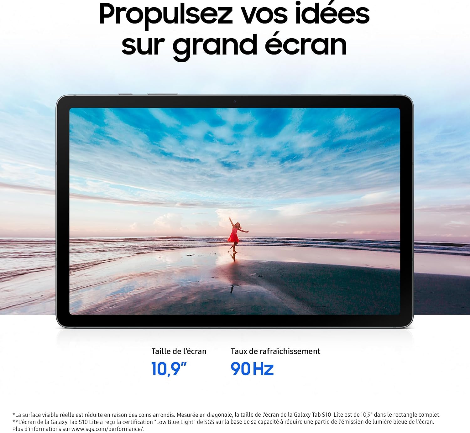 Detalle de Samsung Galaxy Tab S10 Lite (10,9"), 5G, 128 Go – Tablette Android avec S Pen inclus (Gris, version FR)