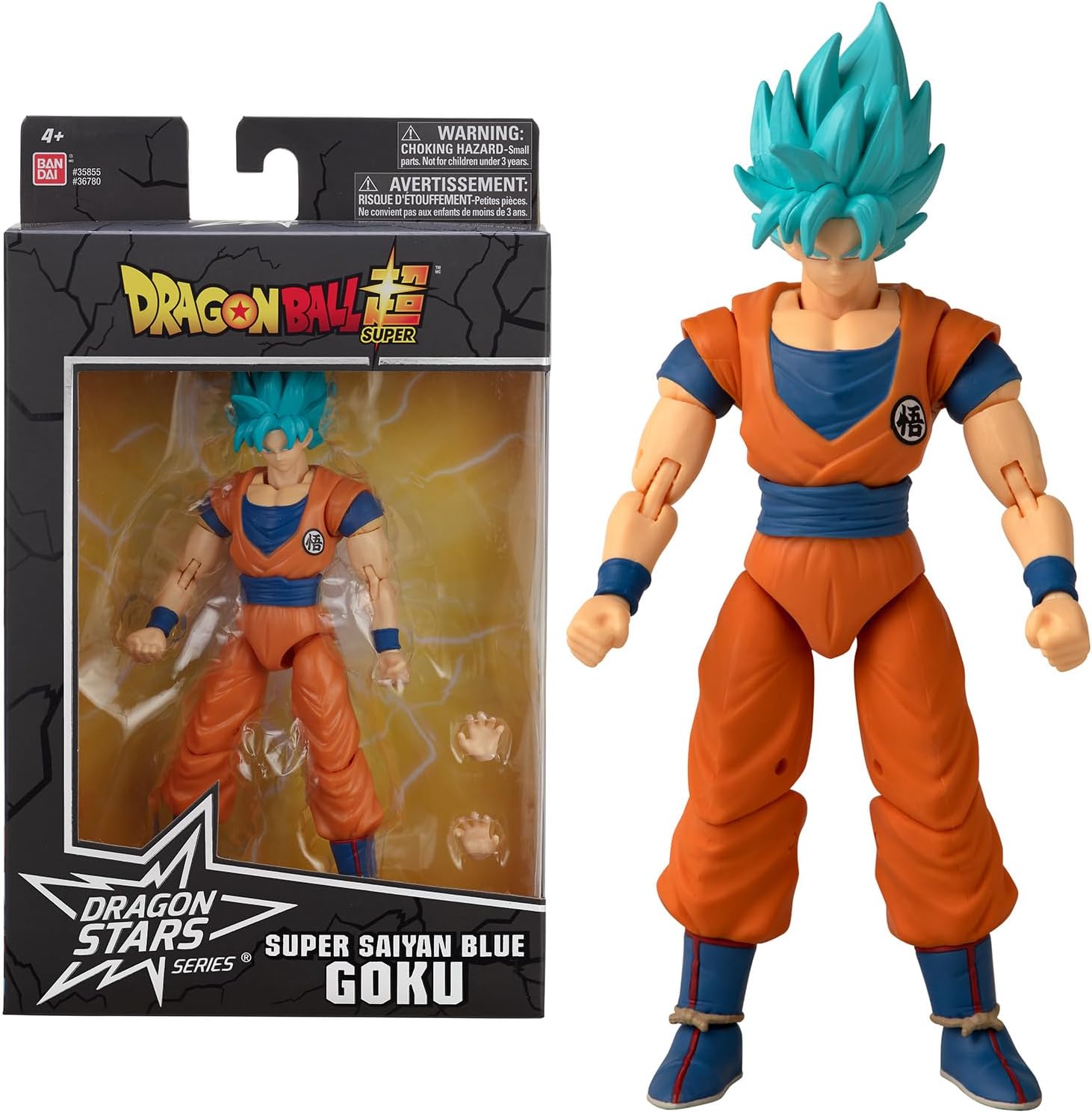 BANDAI Dragon Ball Super – Figurine articulée Dragon Stars 17 cm Blue Goku (Super Saiyan Blue)