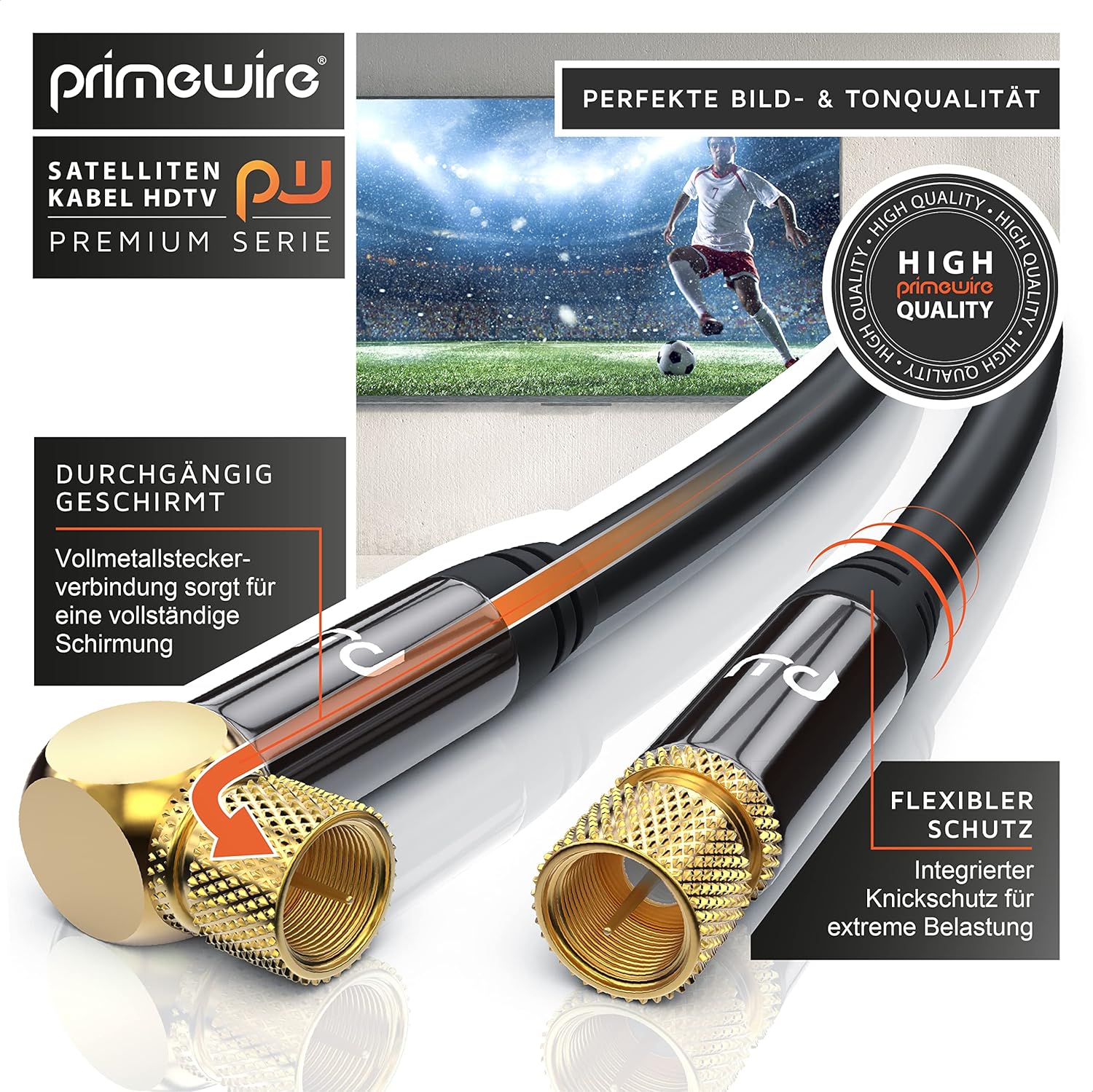 Thumbnail 3 de CSL-Computer Primewire SAT Kabel 2 m, 90°