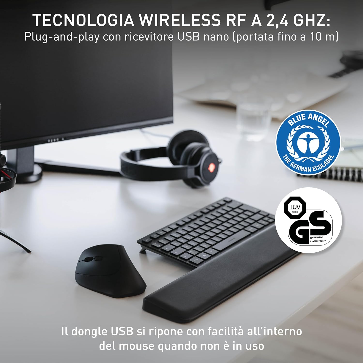 Thumbnail 6 de Cherry MW 4500 LEFT Mouse verticale wireless