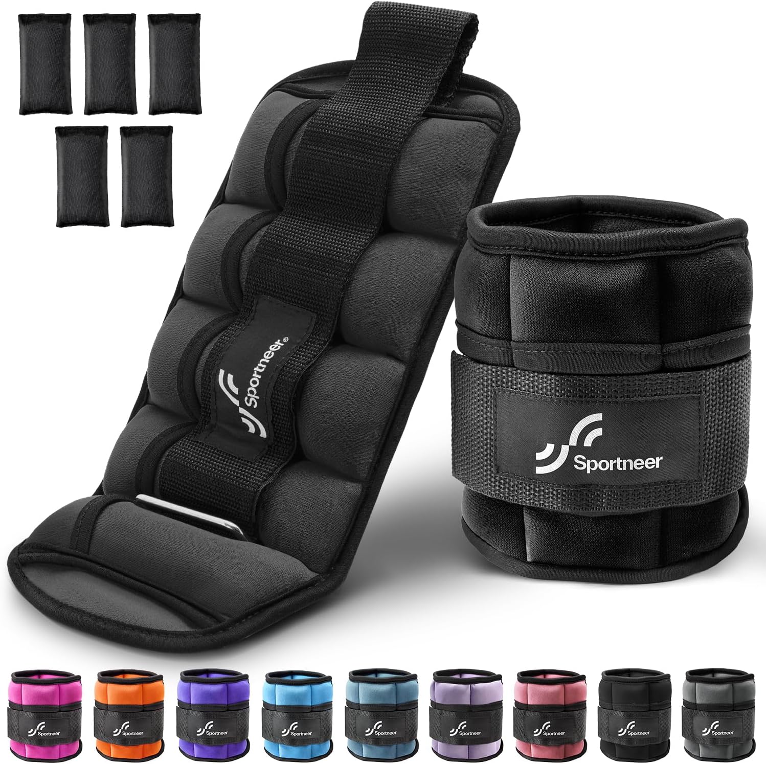 Sportneer ankle weights set, 3.2kg pair