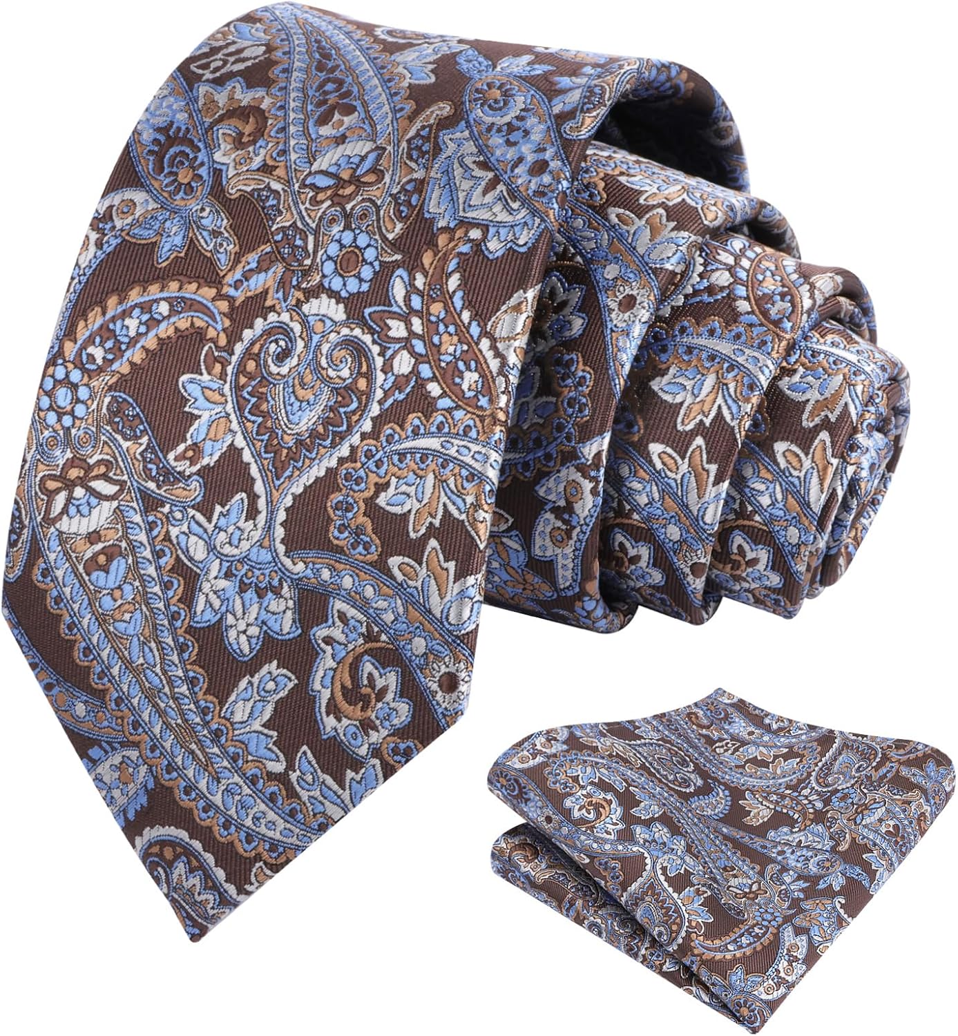Thumbnail 6 de Alizeal Paisley Men’s Tie and Pocket Square Set