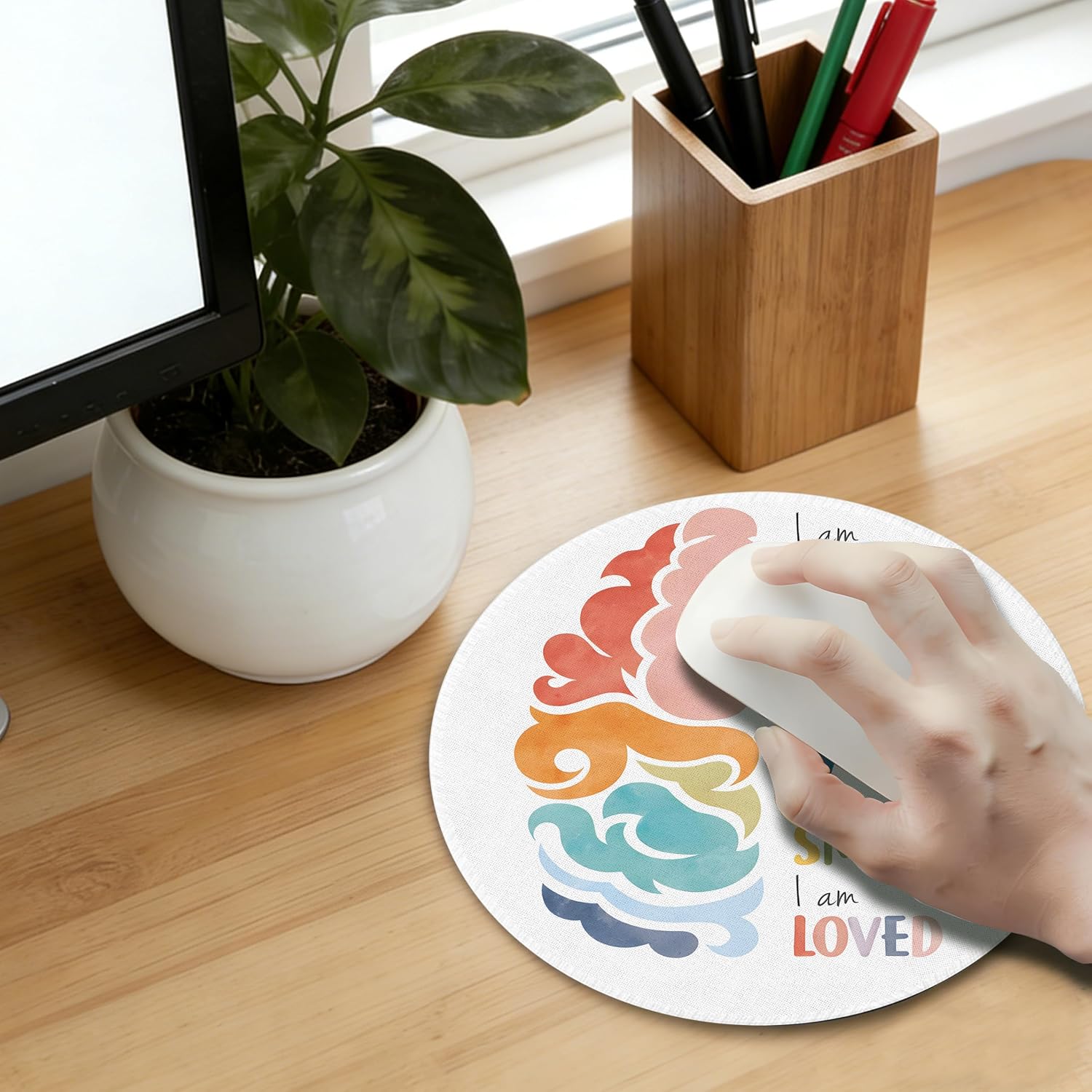Thumbnail 4 de WOOGCHEIR Mouse Pad, 7.9 x 7.9 Inch