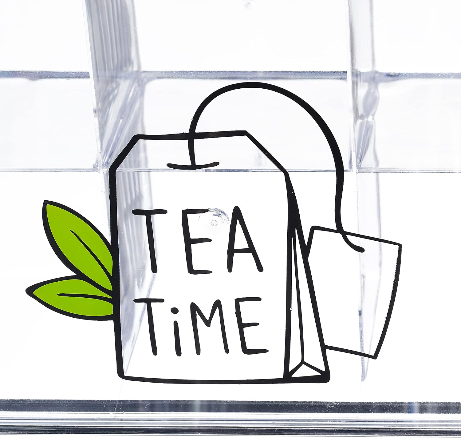 Thumbnail 6 de Relaxdays Tea Box, 6-Compartment Plastic Tea Bag Organiser with Hinged Lid