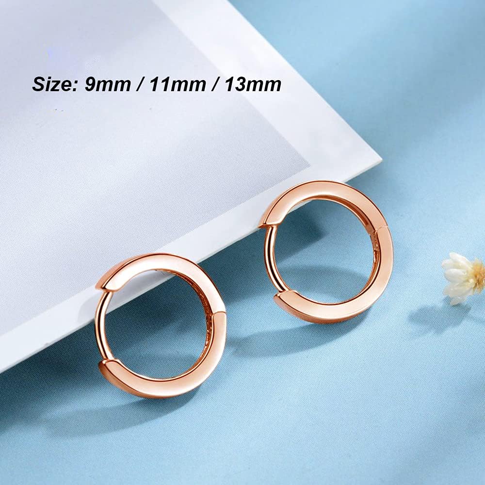 Thumbnail 2 de Deyanse 925 Sterling Silber Creolen-Set (3 Paar) – Unisex Klapp-Creolen in 9/11/13 mm