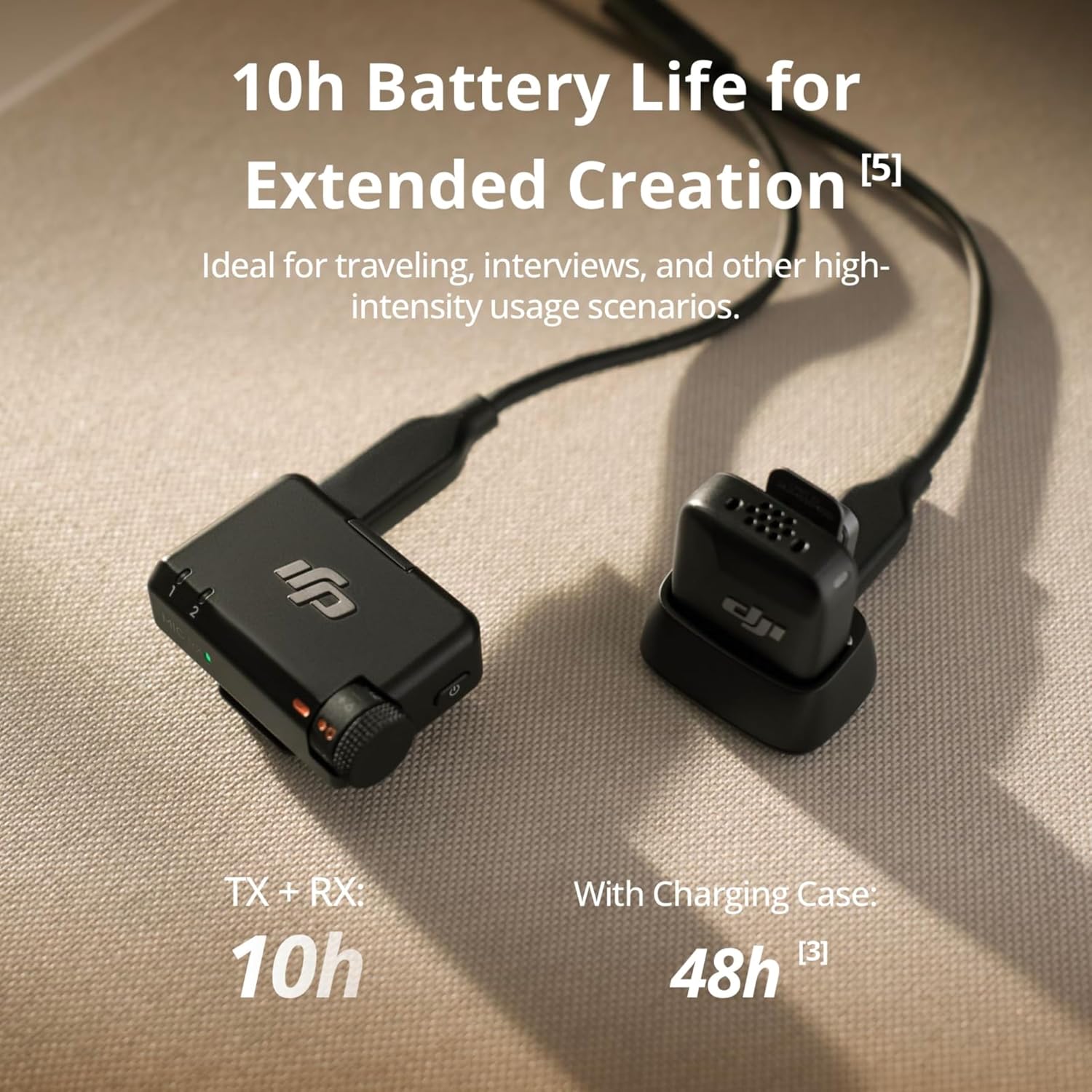 Detalle de DJI Mic Mini (1 TX + 1 RX) Wireless Microphone with Noise Cancelling