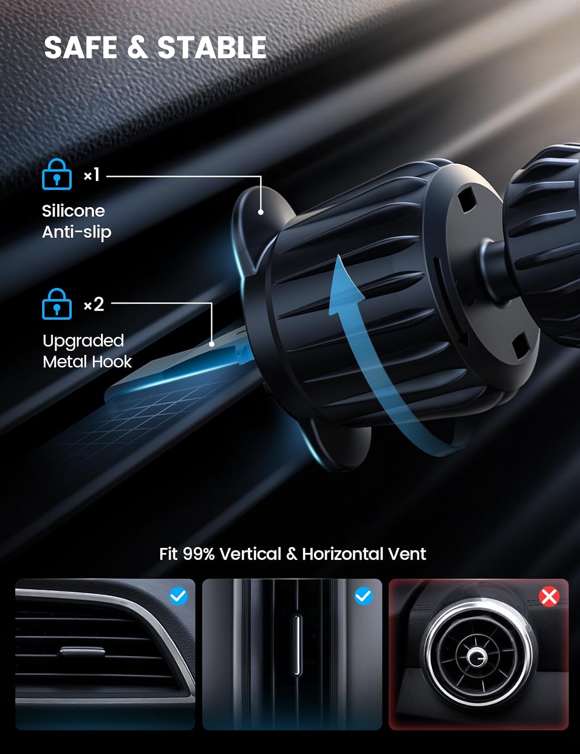 Thumbnail 4 de Lamicall Car Phone Holder MagSafe 2025, Vent Mount