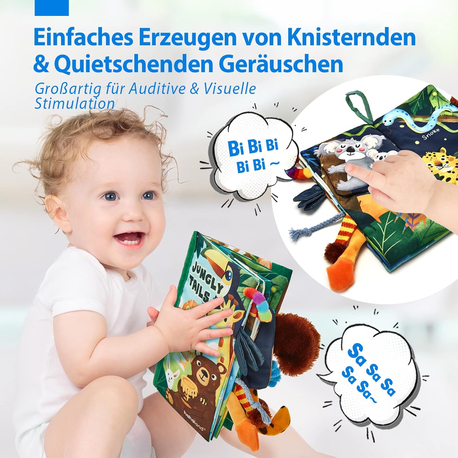 Detalle 2 de hahaland Stoffbuch 0–6 Monate