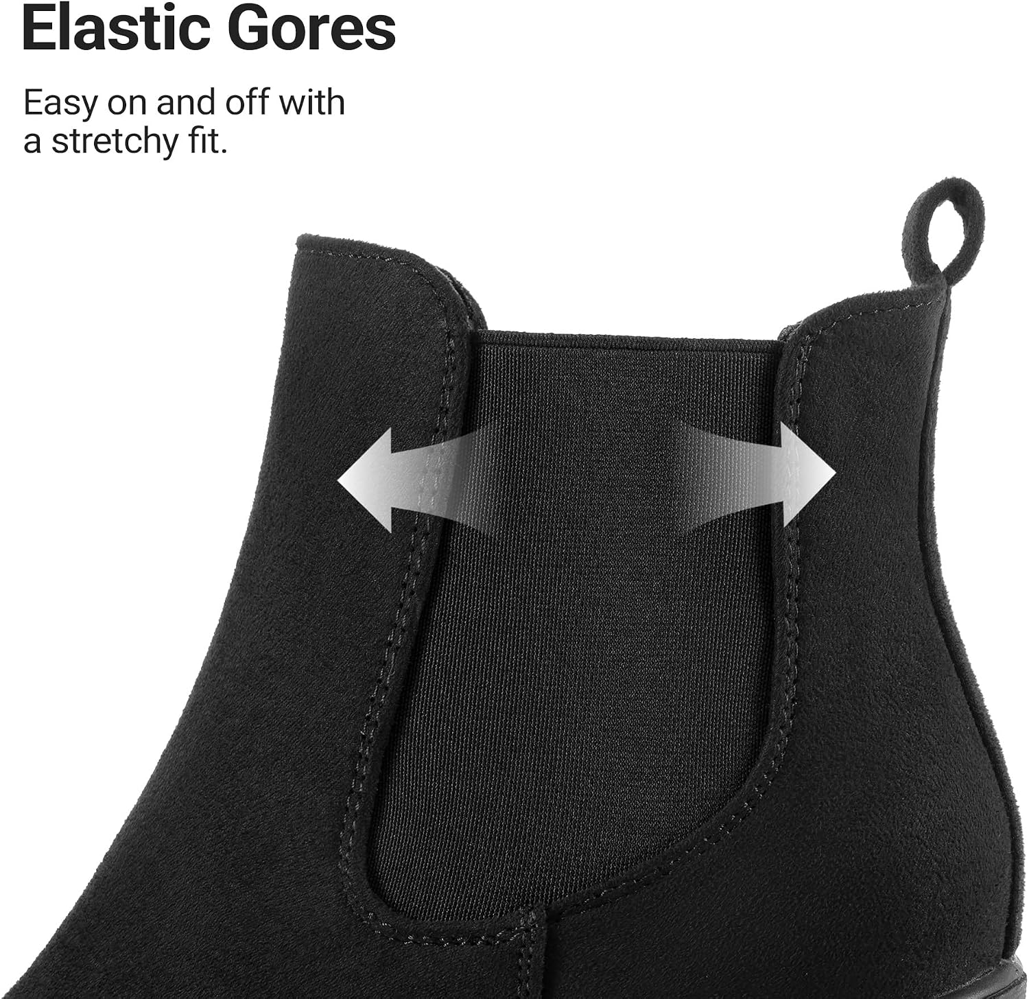 Detalle 1 de DREAM PAIRS Chelsea Ankle Boots with 3-Inch Block Heel