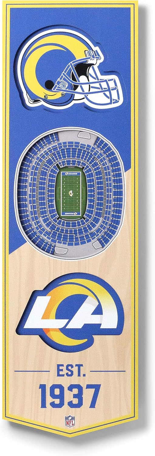 Detalle de YouTheFan NFL 3D Stadium Banner 6x19 🖼