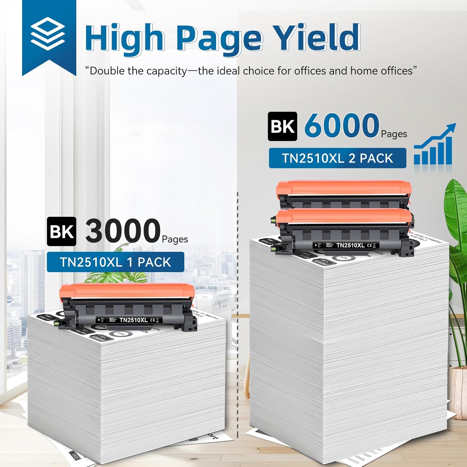 Thumbnail 2 de PINALL TN2510XL Toner compatibile per Brother 2er-Pack 🖨️