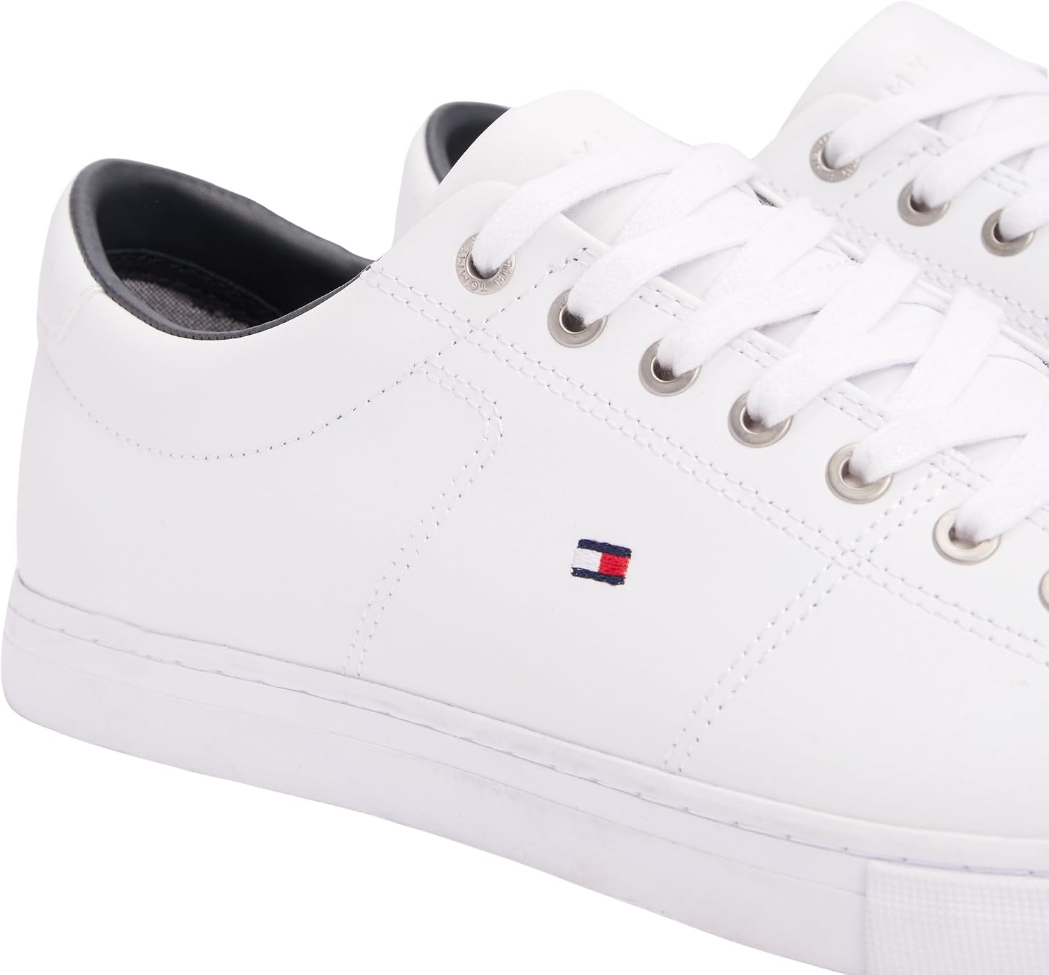 Detalle 2 de Tommy Hilfiger Herren Cupsole Sneaker Essential Leather Schuhe – Leder-Sneaker mit Marken-Details