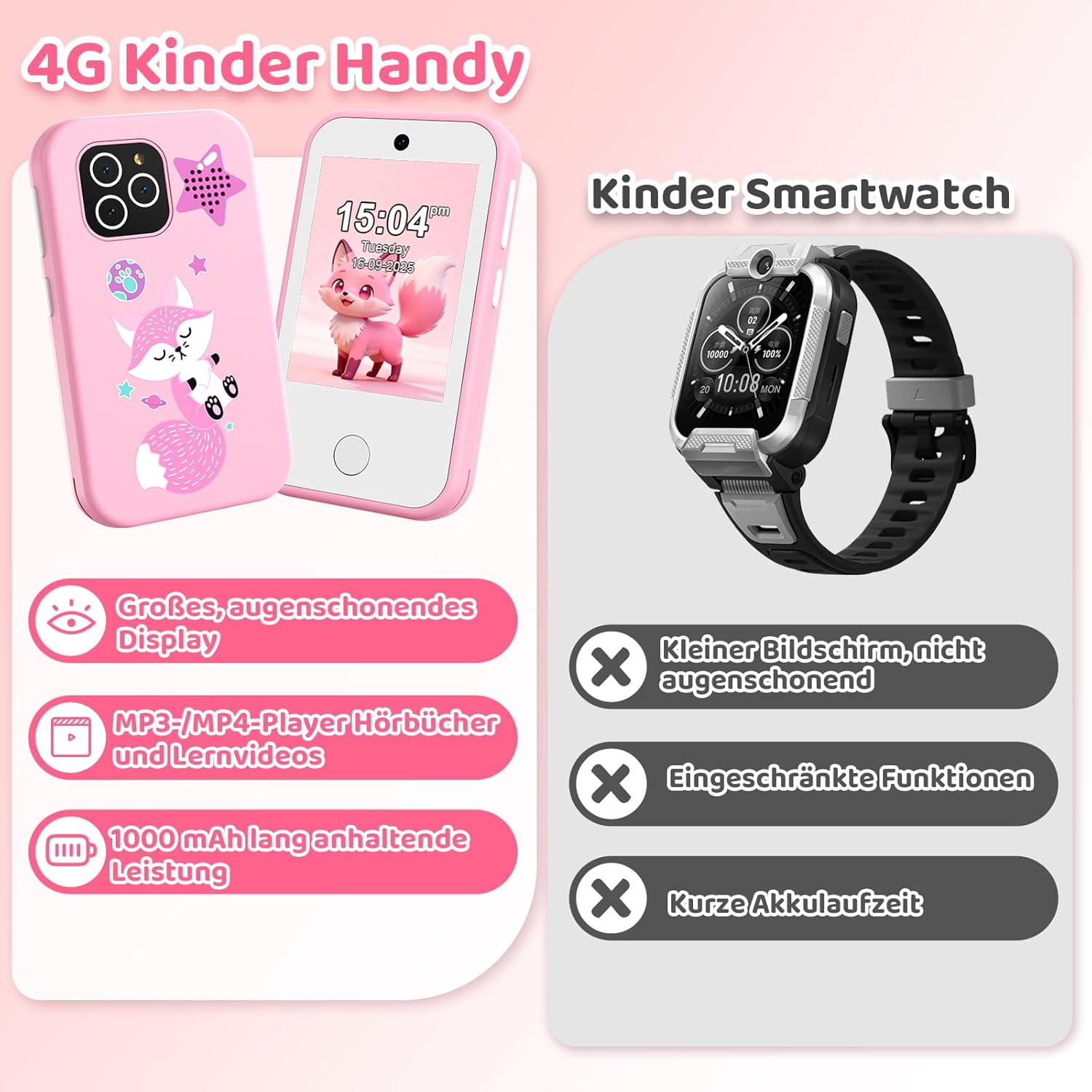 Thumbnail 2 de CHAKEYAKE Kinderhandy 2,8 Zoll