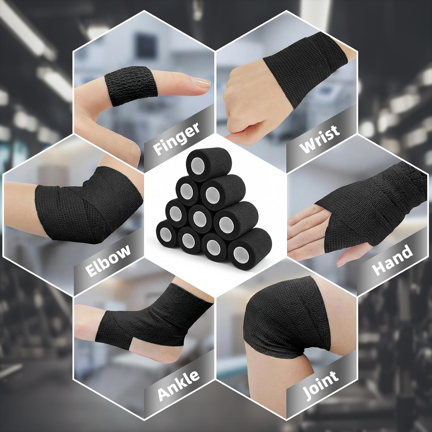 Detalle de Rokehr Selbstklebender Verband, 10 Rollen 7,5 cm × 4,5 m – elastisch, haftend, vielseitig einsetzbar